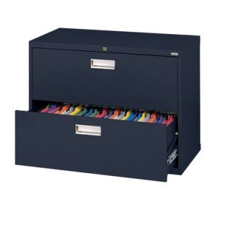 Sandusky 600 Series 2 Drawer  File Cabinet LF6A362 Finish Navy Blue