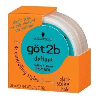 Got2b Defiant Define and Shine Pomade, 2 Ounce (Pack of 2)  Hair Care Styling Products  Beauty