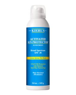 Activated Sun Protector Spray For Body SPF30   Kiehls Since 1851