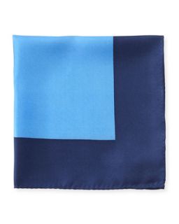 Solid Silk Pocket Square, Blue/Navy