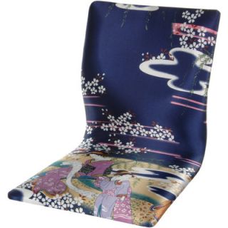 Oriental Furniture Tatami Indigo Geisha Meditation Fabric Lounge Chair TM CHA
