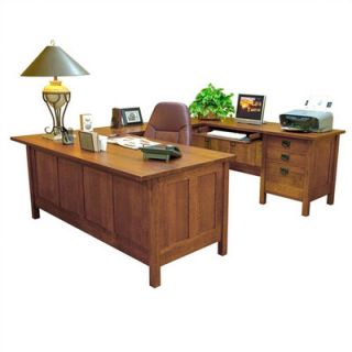 Anthony Lauren Craftsman Home Office 72 W U Executive Desk with Return CM U 
