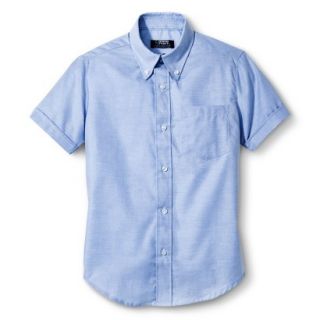 French Toast Boys School Uniform Short Sleeve Oxford Shirt   Light Blue 16