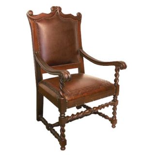 New World Trading Diego Hardwood Leather Arm Chair DAC32