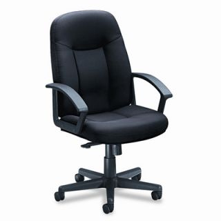 Basyx VL600 Series Mid Back Chair with Loop Arms BSXVL601 Color Black