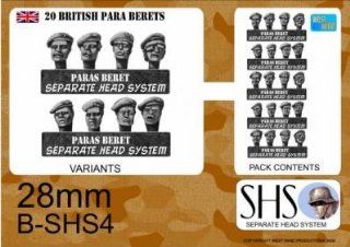 Separate Head System (WWII Miniatures 28mm) British Paras in Berets Toys & Games