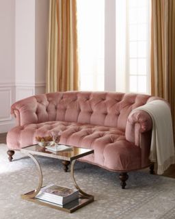 Brussel Blush Tufted Sofa   Old Hickory Tannery