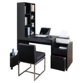 Hokku Designs Concept 2 Piece Modular Office Desk with Bookcase YNJ 227 1