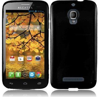 For Alcatel One Touch Fierce 7024W Cover Case (TPU Flexible Black) Cell Phones & Accessories