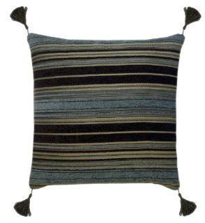 Victoria Classics Berline Stripe 20 Inch by 20 Inch Polyester Fill Pillow, Blue   Throw Pillows