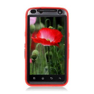 LG Esteem MS910/VS910/ Revolution ARMOR BLACK +RED 764 Cell Phones & Accessories