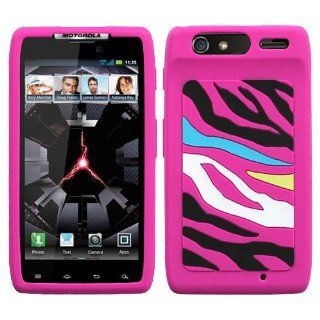 Soft Skin Case Fits Motorola XT910 XT912 XT915 Droid Razr Rainbow Zebra/Hot Pink Pastel Verizon Cell Phones & Accessories