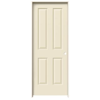 ReliaBilt 4 Panel Square Hollow Core Smooth Molded Composite Left Hand Interior Single Prehung Door (Common 80 in x 32 in; Actual 81.68 in x 33.56 in)