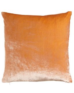 Coral Velvet Pillow, 24Sq.   Dransfield & Ross
