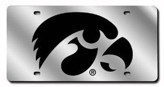 Iowa Deluxe Mirrored Laser Cut License Plate  Automotive License Plate Covers  Sports & Outdoors