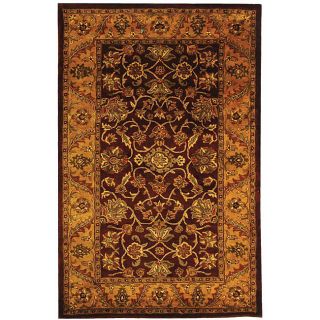 Safavieh Handmade Golden Jaipur Burgundy/ Gold Wool Rug (5 X 8)