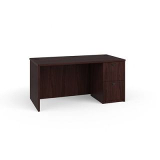 Basyx BL Series Desk with 1 Pedestal BSXBLP3060A1 / BSXBLP3060N Finish Mahogany