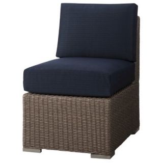 Threshold Navy Blue Wicker Sectional Armless Chair Patio Furniture,