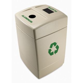 Commercial Zone 55 Gallon Recycling Waste Container with Lid Options 745310 O