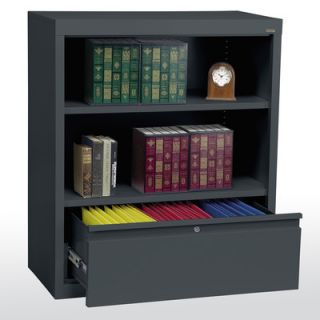 Sandusky 42 Bookcase with File Drawer BD10 361842 00 Color Charcoal