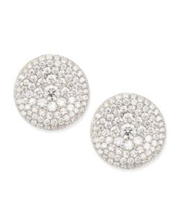 Swing Collection Thumbprint Diamond Stud Earrings, E/VS SI1   Maria Canale for