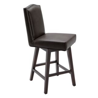 Sunpan Modern Maison 26 Swivel Bar Stool with Cushion 7301 Seat Color Brown