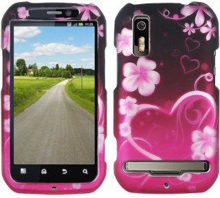 NEW PINK HEART FLOWER HARD CASE COVER FOR SPRINT MOTOROLA PHOTON 4G Cell Phones & Accessories