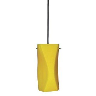 Cal Lighting UP 930 YEL/6 BK Pendant with Yellow Glass Shades, Black Finish   Ceiling Pendant Fixtures  