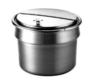 Wells 11 qt Round Inset w/ Hinged Lid & No Handles