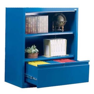 Sandusky 42 Bookcase with File Drawer BD10 361842 00 Color Blue