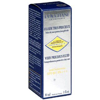 L'Occitane Immortelle Very Precious Fluid and Sunscreen, SPF 40/PA+++, 1 fl oz (30 ml)  Facial Treatment Products  Beauty
