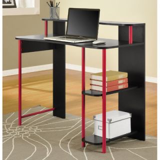 Altra Computer Desk and Bookcase Set 9389096/9389196 Finish Black / Red