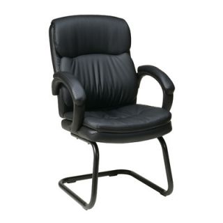 Office Star Eco Leather Back Visitors Chair with Padded Arms EC9235 EC3