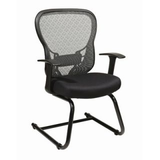 Office Star Deluxe R2 SpaceGrid® Back Mesh Seat Visitors Chair with Fixed Arm