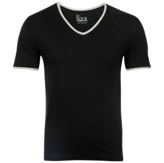 55 Soul Mens 3 Pack V Neck T Shirt   Black/White/Grey      Clothing