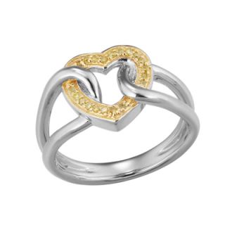 10 CT. T.W. Enhanced Yellow Diamond Heart Ring in Sterling Silver