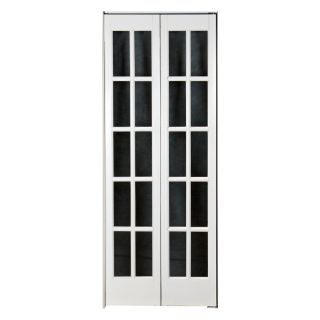 Pinecroft 10 Lite French Solid Core Pine Bifold Closet Door (Common 80.5 in x 24 in; Actual 78.625 in x 23.5 in)