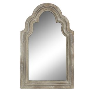 Style Selections 15 in x 24 in Off White Arch Framed Wall Mirror