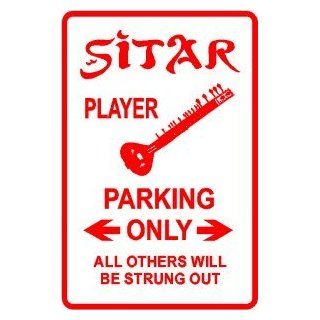 SITAR PLAYER PARKING sign * music india inst   Yard Signs