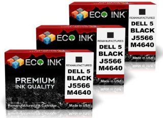 ECO INK  Compatible / Remanufactured for Dell Series 5 (3 Black) J5566 M4640 Dell 922, Dell 924, Dell 942, Dell 944, Dell 962, Dell 964