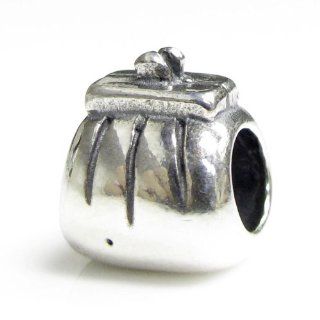 .925 Sterling Silver LadyClutch Bag Purse Wallet Bead For Pandora, Troll Chamilia Biagi European Story Charm Bracelet Jewelry