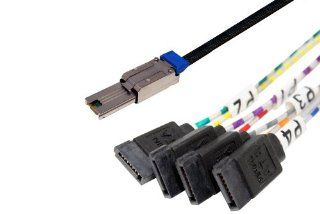 Data Storage Cables, p/n C5647 1M Mini SAS (Host)   SATA x 4 (Target), 1M [Electronics] Computers & Accessories
