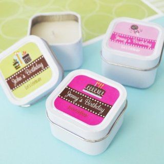 Mini Square Personalized Teen Birthday Candle Favor Health & Personal Care