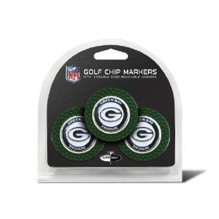 Set of 3 Green Bay Packers Poker Chips with removable Golf Ball Markers  Sports & Outdoors