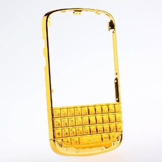 [Aftermarket Product] Gold Faceplate Bezel Frame Cover+Qwerty Keyboard Keypad Replacement for Blackberry Q10 Cell Phones & Accessories
