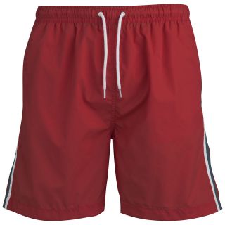 55 Soul Mens Swim Short   Red/White/Navy      Mens Clothing
