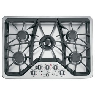 GE Cafe 5 Burner Gas Cooktop (Stainless) (Common 30 in; Actual 30 in)