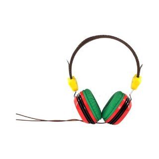 Red Green Yellow Brown OEM HYPE Universal Funky Headphones w Ear Cushions (3.5mm), HY 930 RED Electronics