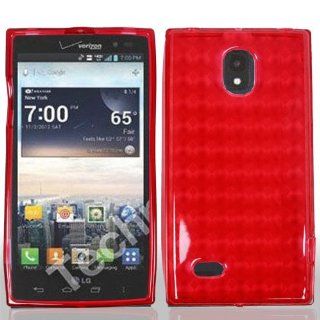 [K@K] PREMIUM LG VS930/SPECTRUM 2 CRYSTAL SKIN RED Cell Phones & Accessories