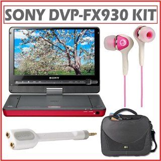 Sony DVP FX930/R 9 inch Portable DVD Player in Red + Accessory Kit [Electronics] Electronics